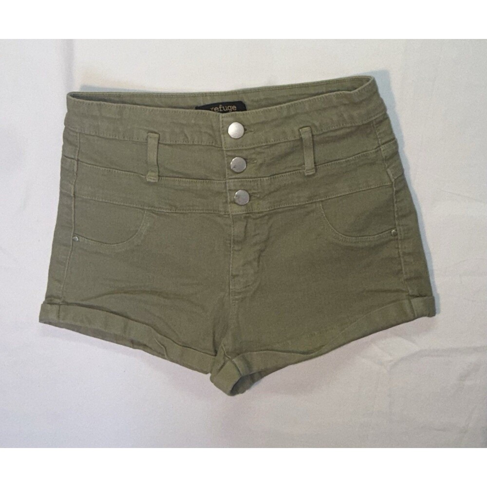 Refuge Women’s High-waisted Shorts In An Olive Green Tagged Size 0